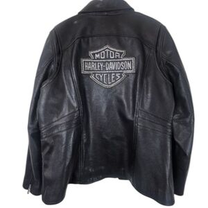 Harley-Davidson Cycle Diva Leather Jacket Swarovski Crystals Women’s Plus 2W 22
